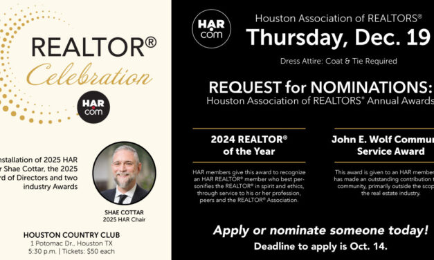 Request for Nominations: Houston Association of REALTORS® 2024 Annual Awards